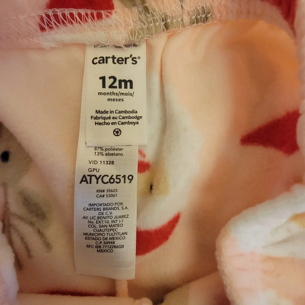 Carter's Christmas Pajama Set Size 12 Months - NWT